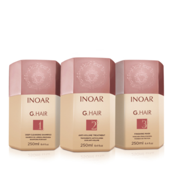 NEW - PACK - Inoar Ghair - Kit Lissage Brésilien - 3 x 250 ml