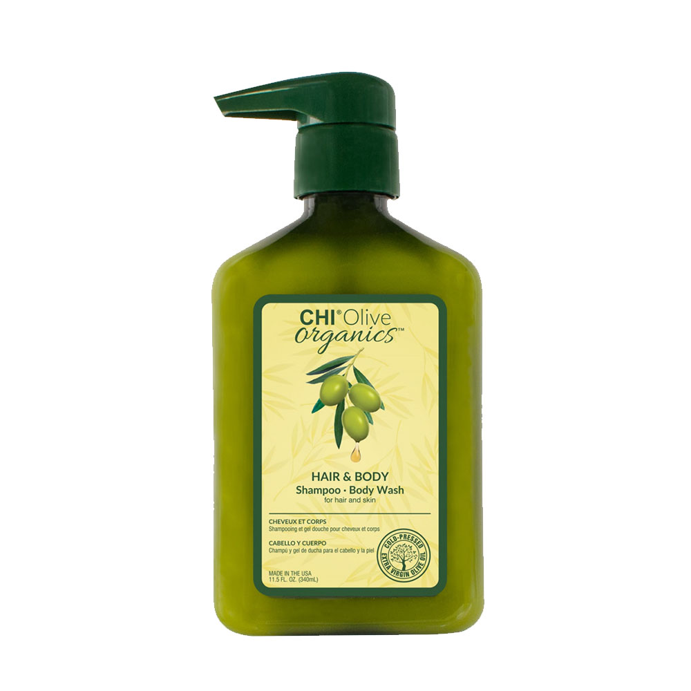Chi - Olive Organics - Shampooing et gel douche pour cheveux et corps - 340ml