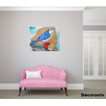tableau art artiste contemporain peinture design nature mésange oiseau salon