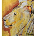 cadre déco aquarelle lion jungle safari ethnique décoration