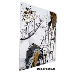tableau art contemporain design femme noir etblanc or decoration 2
