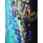 tableau art contemporain listen me cris femme tache peinture 2019
