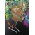 reproduction sur toile art contemporain femme noire multicolore