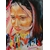 reproduction sur toile artiste indienne multicolore fusain pastel aquarelle
