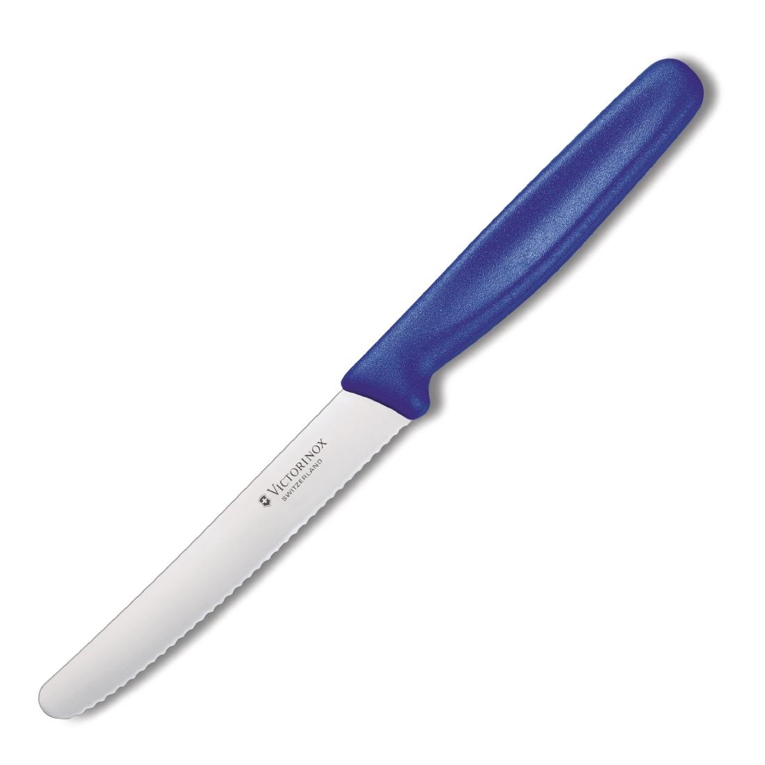 Couteau à tomate denté Victorinox bleu 11cm