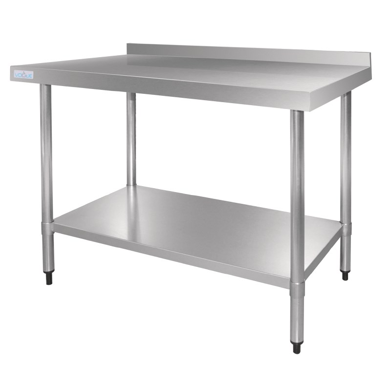 Table en acier inoxydable avec rebord Vogue 1800 x 700mm