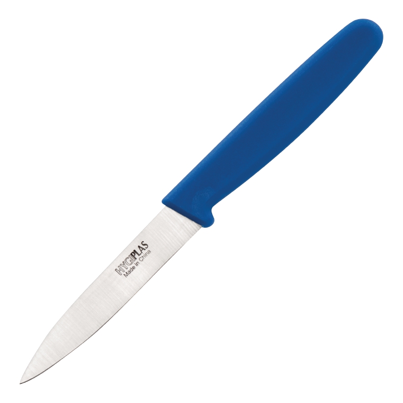 Couteau d\'office Hygiplas bleu 7,5 cm