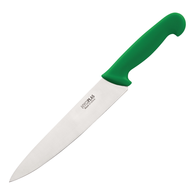 Couteau de cuisinier Hygiplas vert 215mm