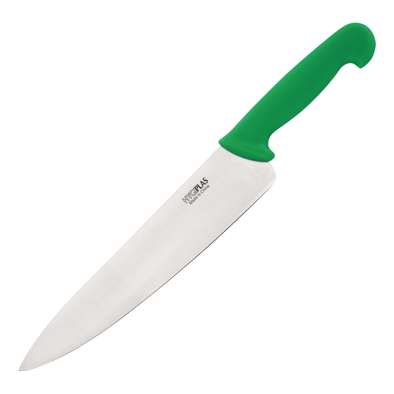 Couteau de cuisinier Hygiplas vert 255mm