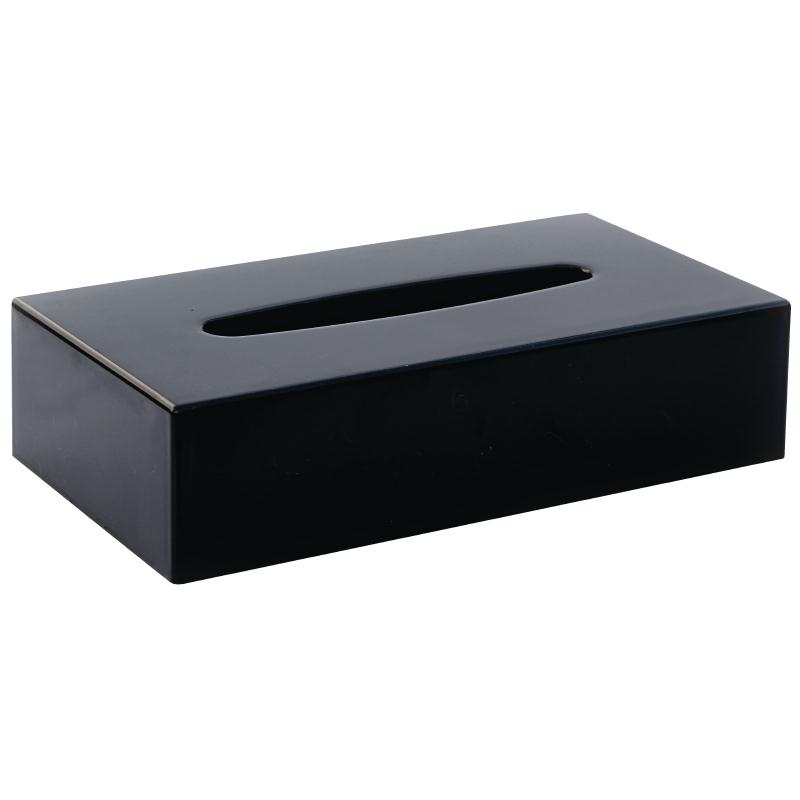Boîte à mouchoirs rectangulaire noire