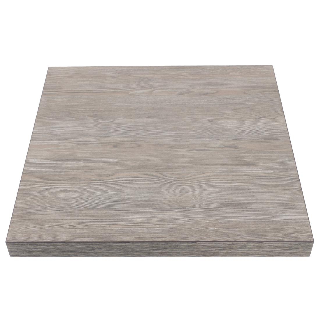 Plateau de table carré Bolero 700mm effet bois gris