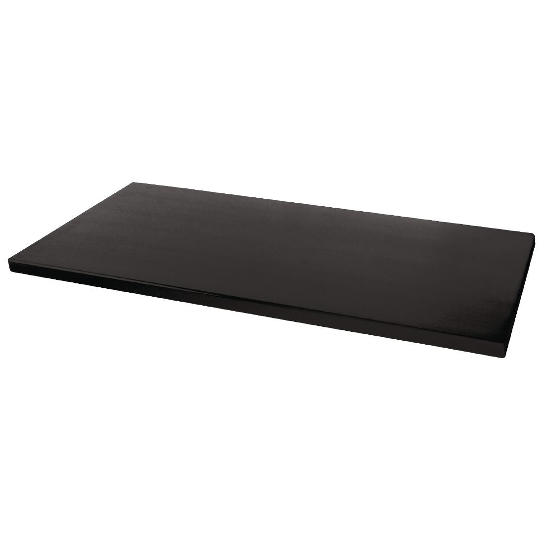 Plateau de table rectangulaire Werzalit noir 1100mm