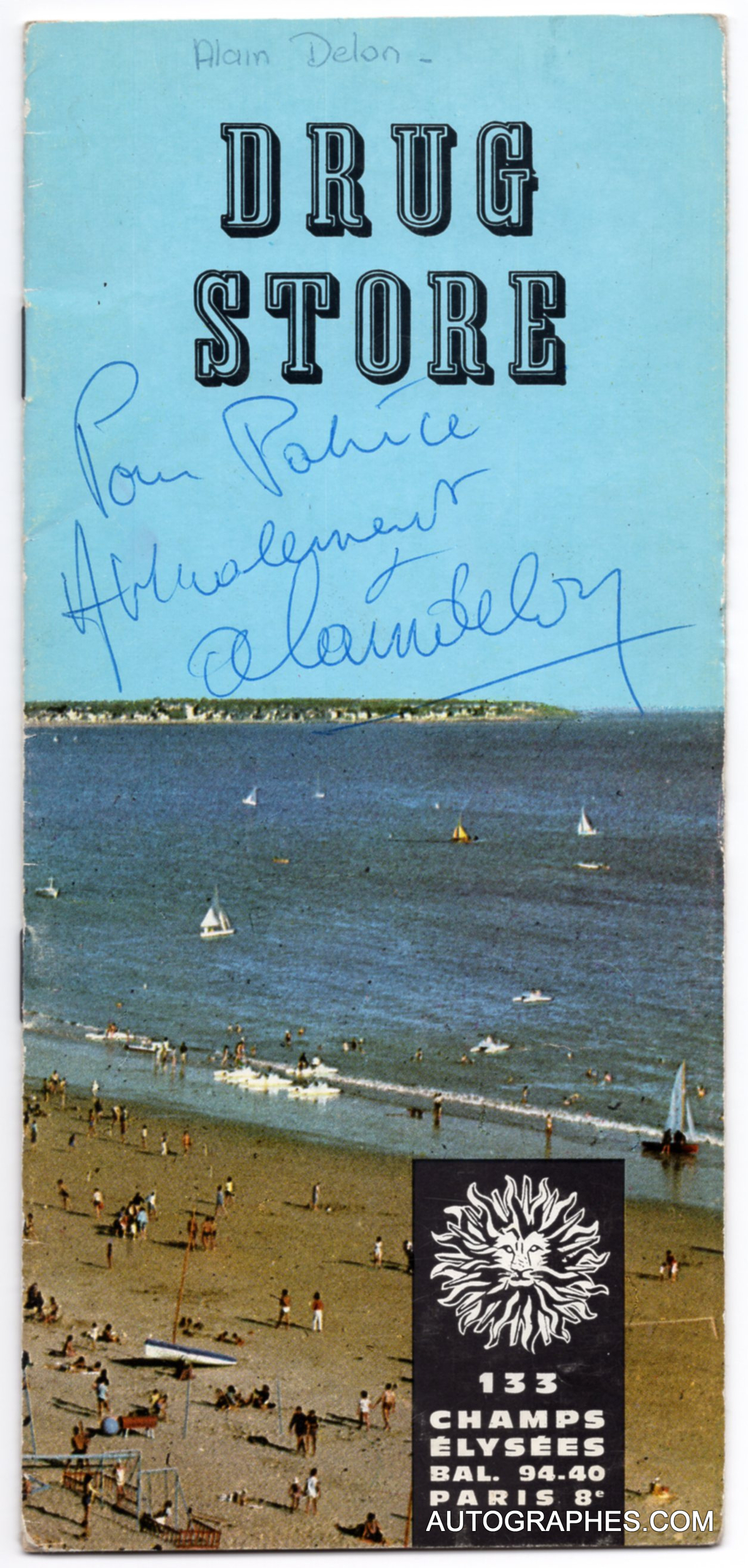 carte-menu-drugstore-publicis-dedicace-autographe-alain-delon-002