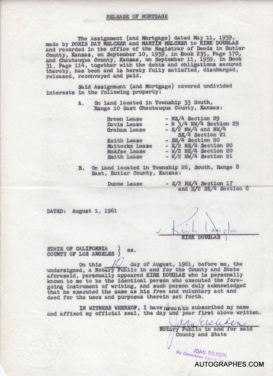 contrat-signe-signature-kirk-douglas-1961-1