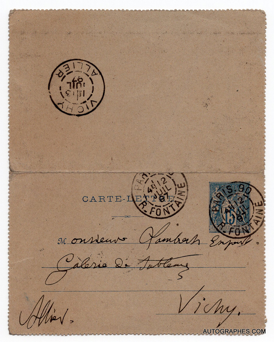 WOLFF ALBERT - CARTE LETTRE AUTOGRAPHE SIGNÉE, PREMIÈRE GUERRE MONDIALE, 1915 EUR 88,00 - FR
