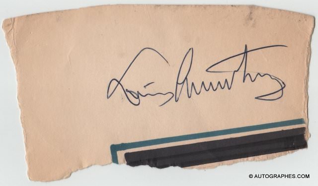 Louis ARMSTRONG - Signature autographe
