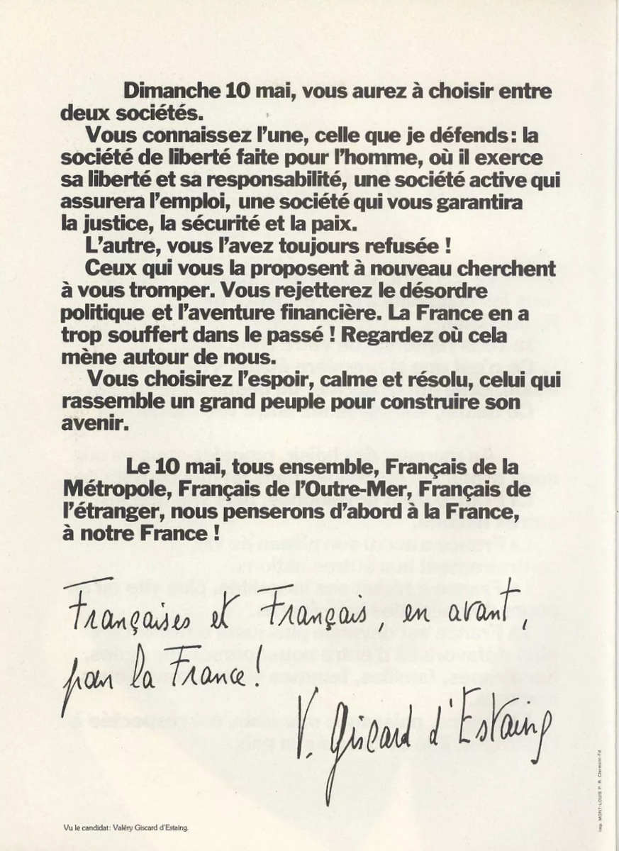 profession-de-foi-giscard-d-estaing-elections-presidentielles-1981-2