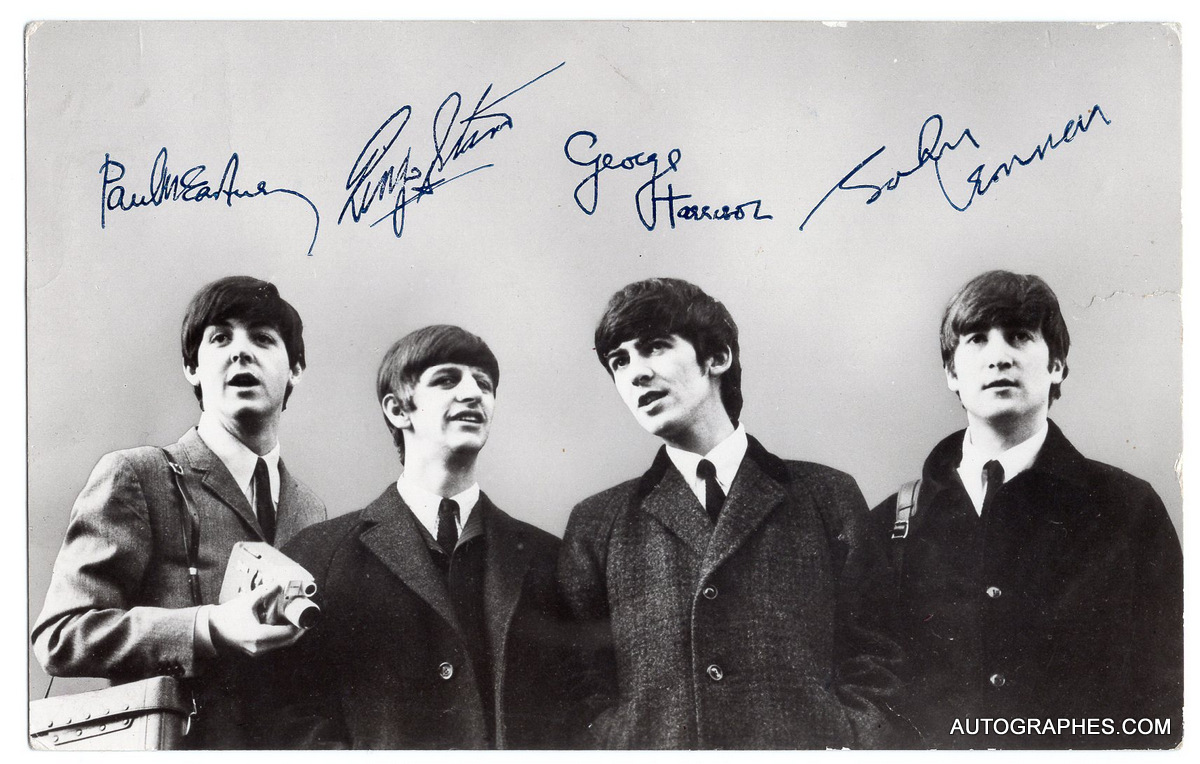 carte-promotionnelle-beatles-dedicace-autographe-louise-harrison-2