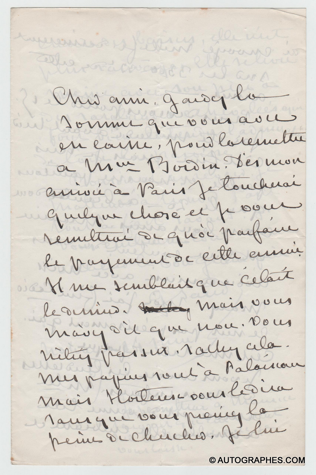 George SAND - Lettre autographe signée à propos de Cadio (14 juin 1867)