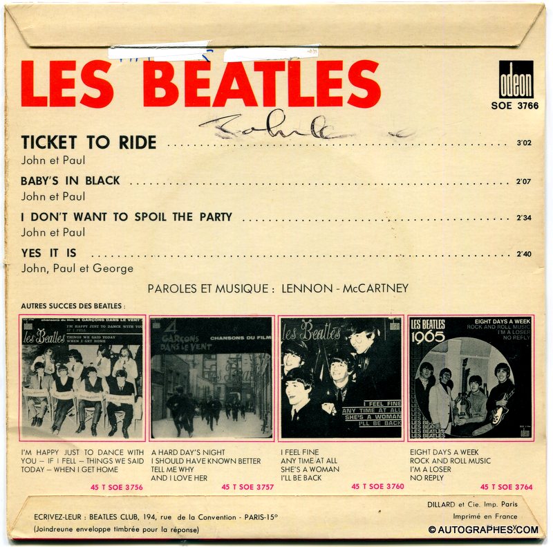 signature-autographe-john-lennon-sur-super-45-tours-Ticket-To-Ride-Beatles-2