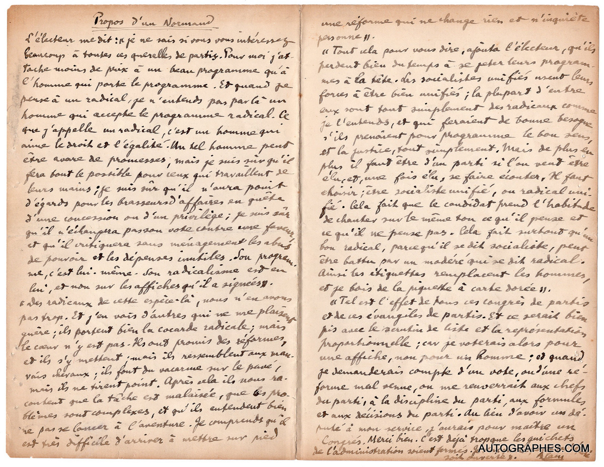 Manuscrit-autographe-signe-Alain-Emile-Auguste-Chartier-Propos-002
