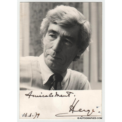portrait photographique-dedicace-autographe-herge-1979