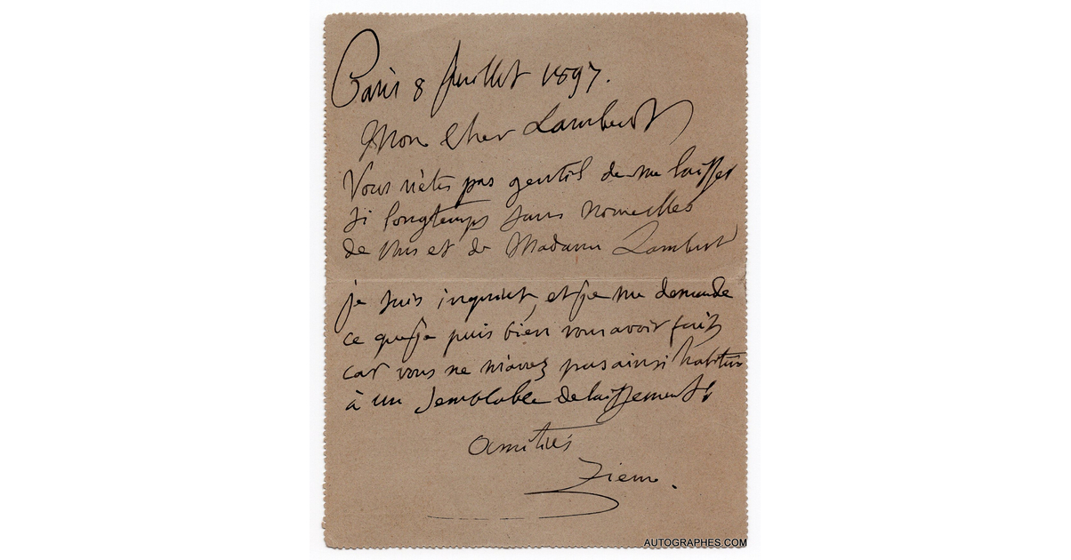 Carte Autographe Originale Tennis - Signée, Non Identifiée - A 237435