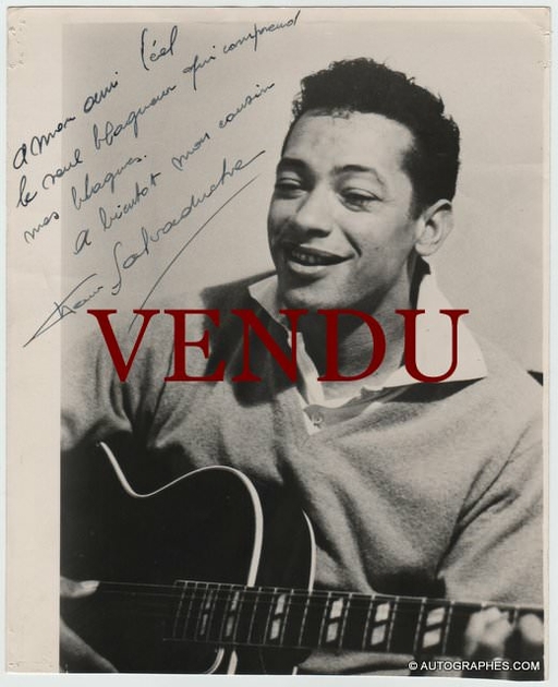 Henri Salvador Photographie Grand Format Dedicacee Et Signee Tous Nos Autographes Musique Autographes Com