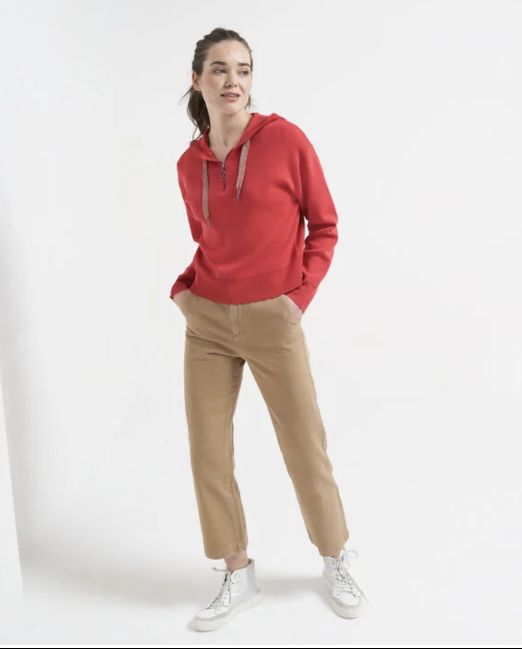 Pull rouge coquelicot