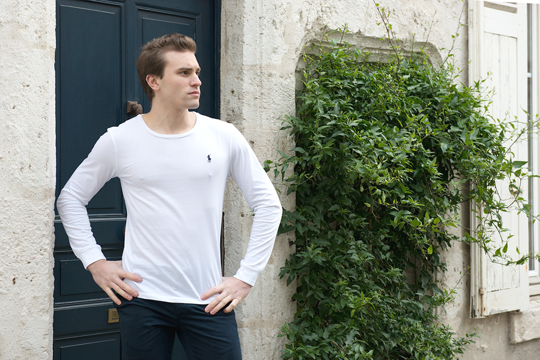 Tee-shirt manche longue ralph lauren blanc - Hommes/Tee ...