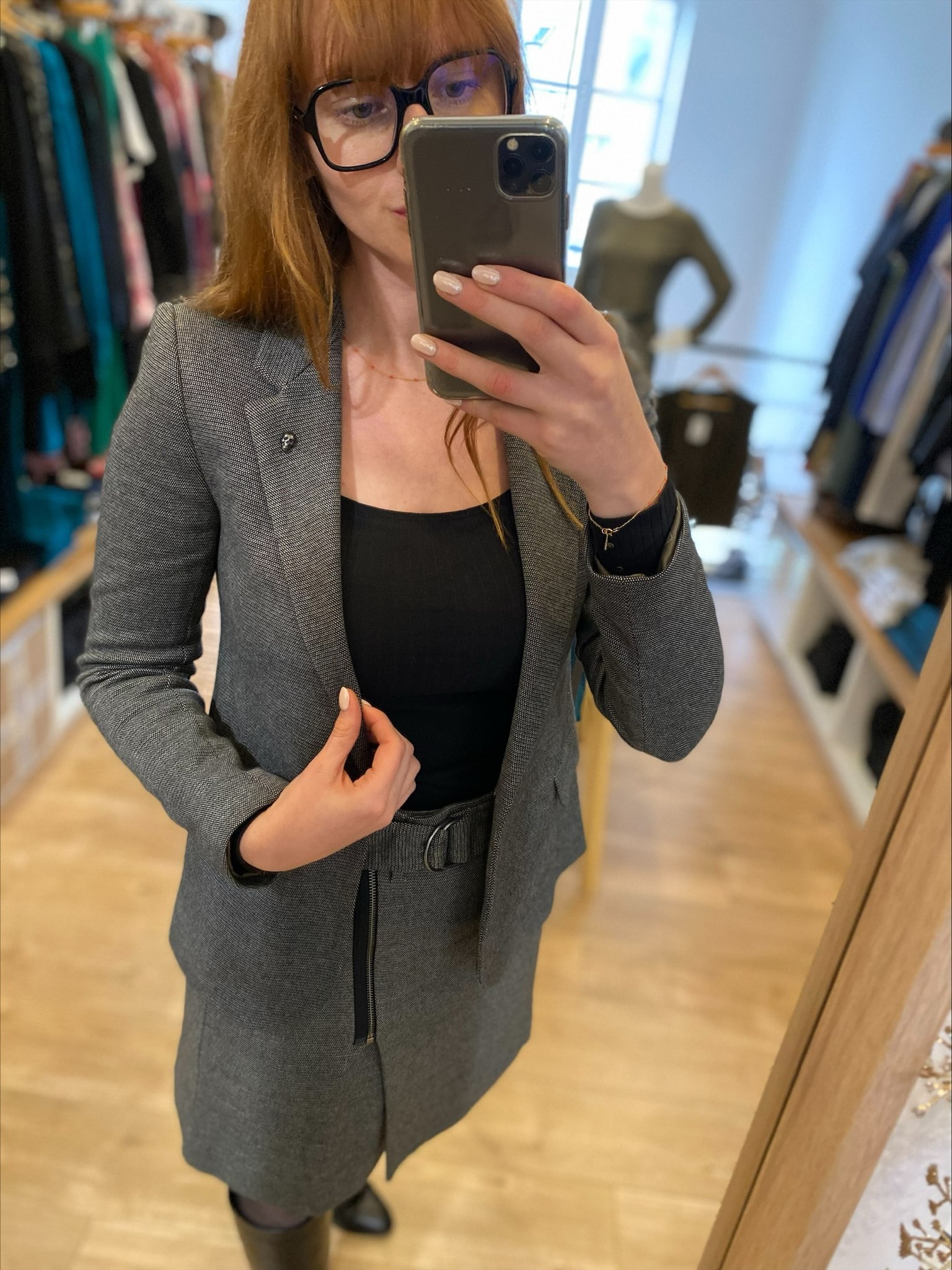 Veste de costume - Grise - IKKS - Destockage V??tements Femme/Vestes & Blazers - Lora