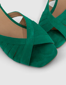 Sandales Vert prairie Prix doux Chaussures Femme -50