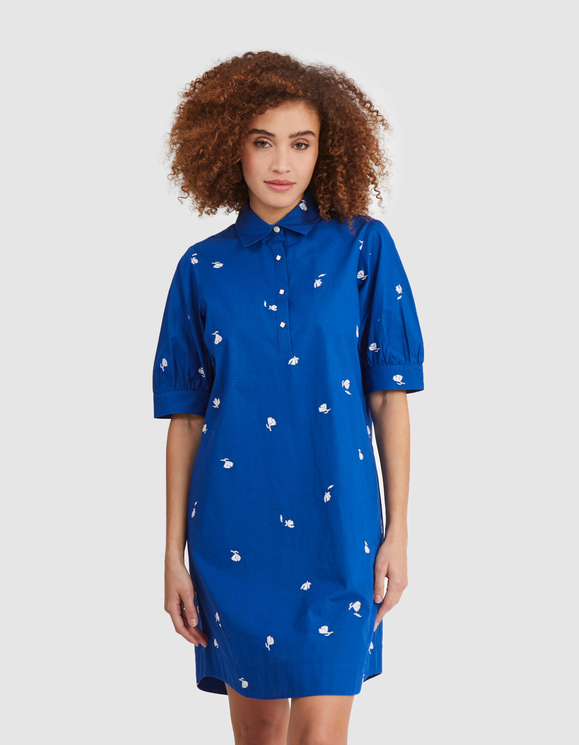 robe chemise bleu électrique  I.Code
