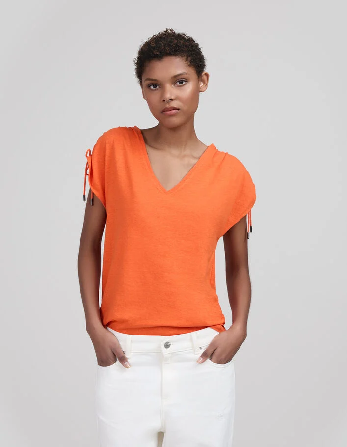 T shirt orange femme online