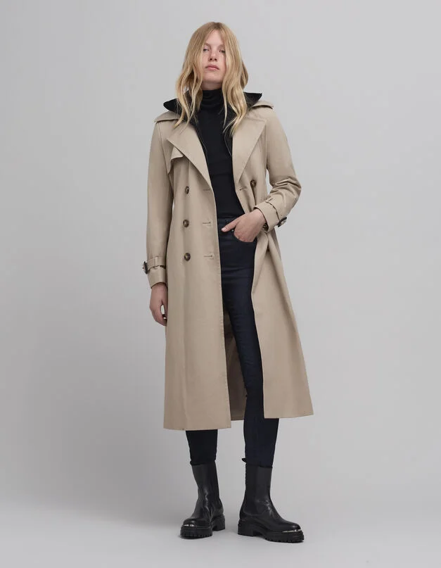 Trench long Beige IKKS WOMEN Prix doux Vêtements Femme