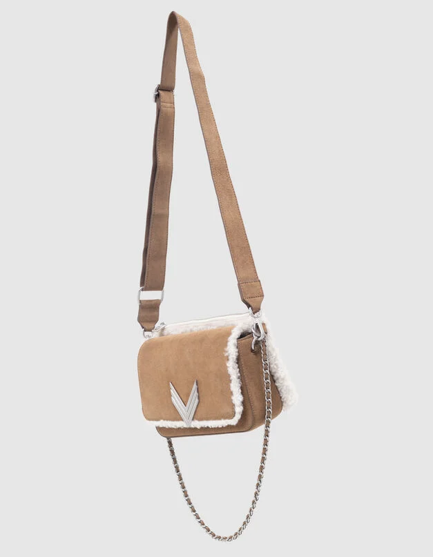 Sac Montsouris en cuir Camel IKKS BAGS Accessoires FEMME