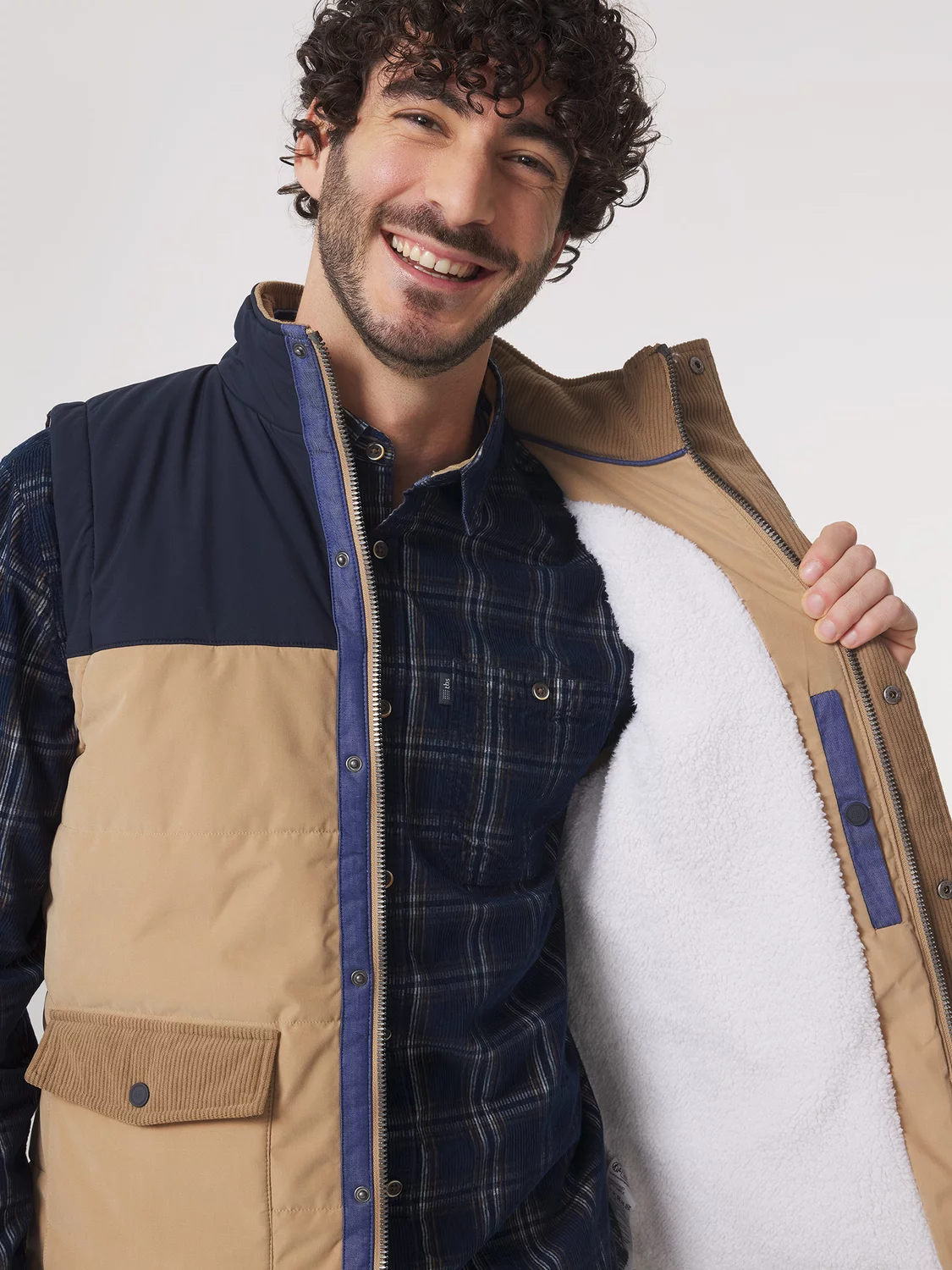 Blouson sans manches Gabiesan Marine/Beige TBS HOMME Prix