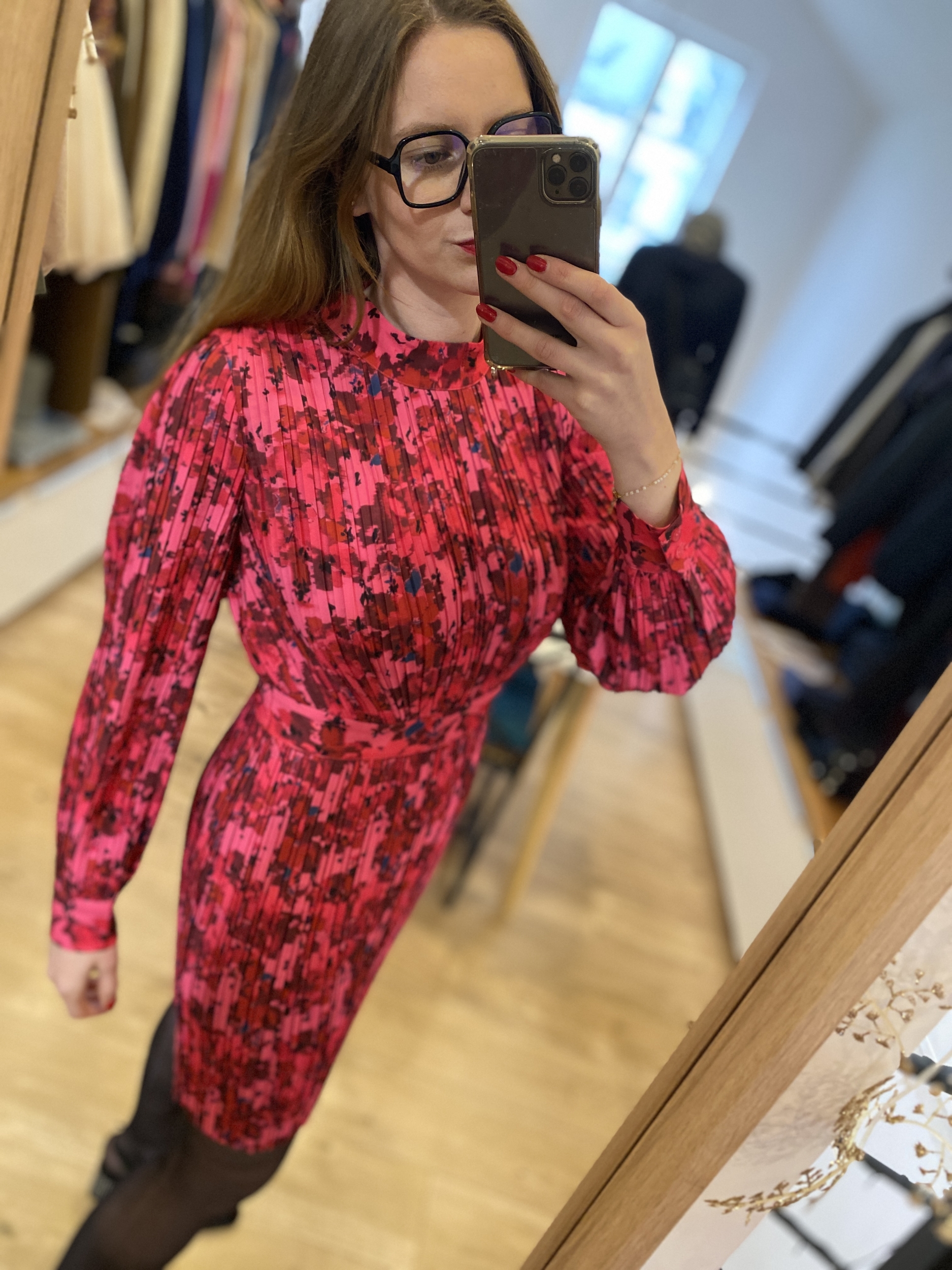 Robes Collection Ikks Hiver 2019 Leopard Print Robe Ikks Rose Robe