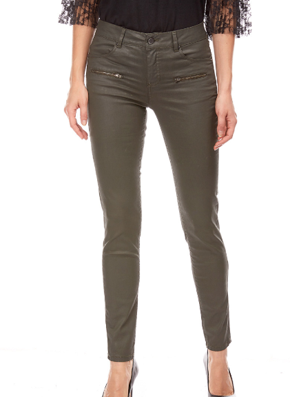 Taille Enduit Pantalon FemmespantalonShortJean Kaki Haute Lora 7ygYb6vf