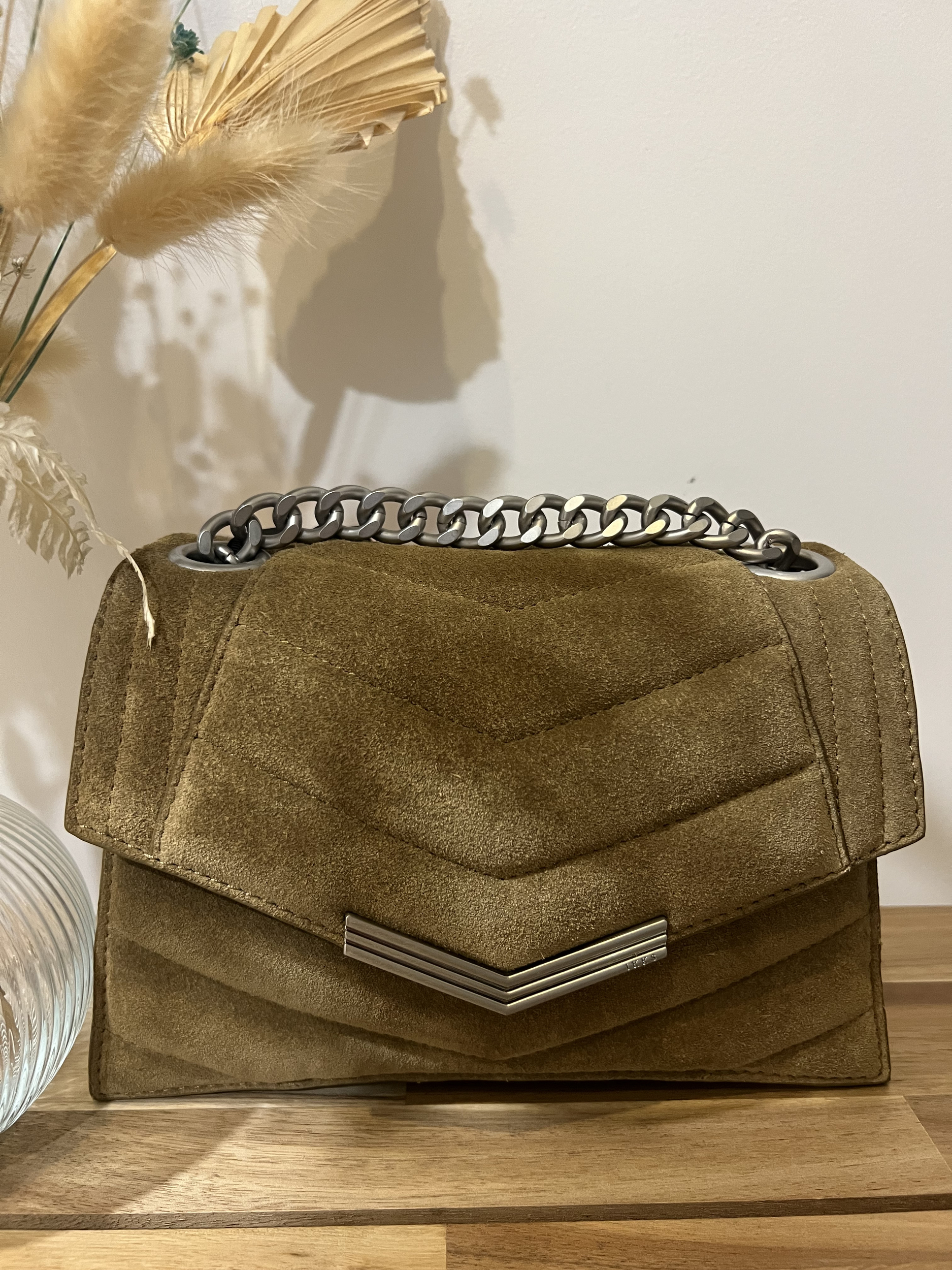 Sac en cuir matelassé Sable IKKS BAGS Accessoires FEMME