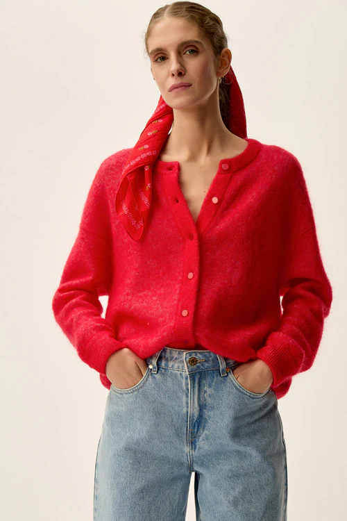 Gilet boutonné Doby Tomate DES PETITS HAUTS Vêtement FEMME