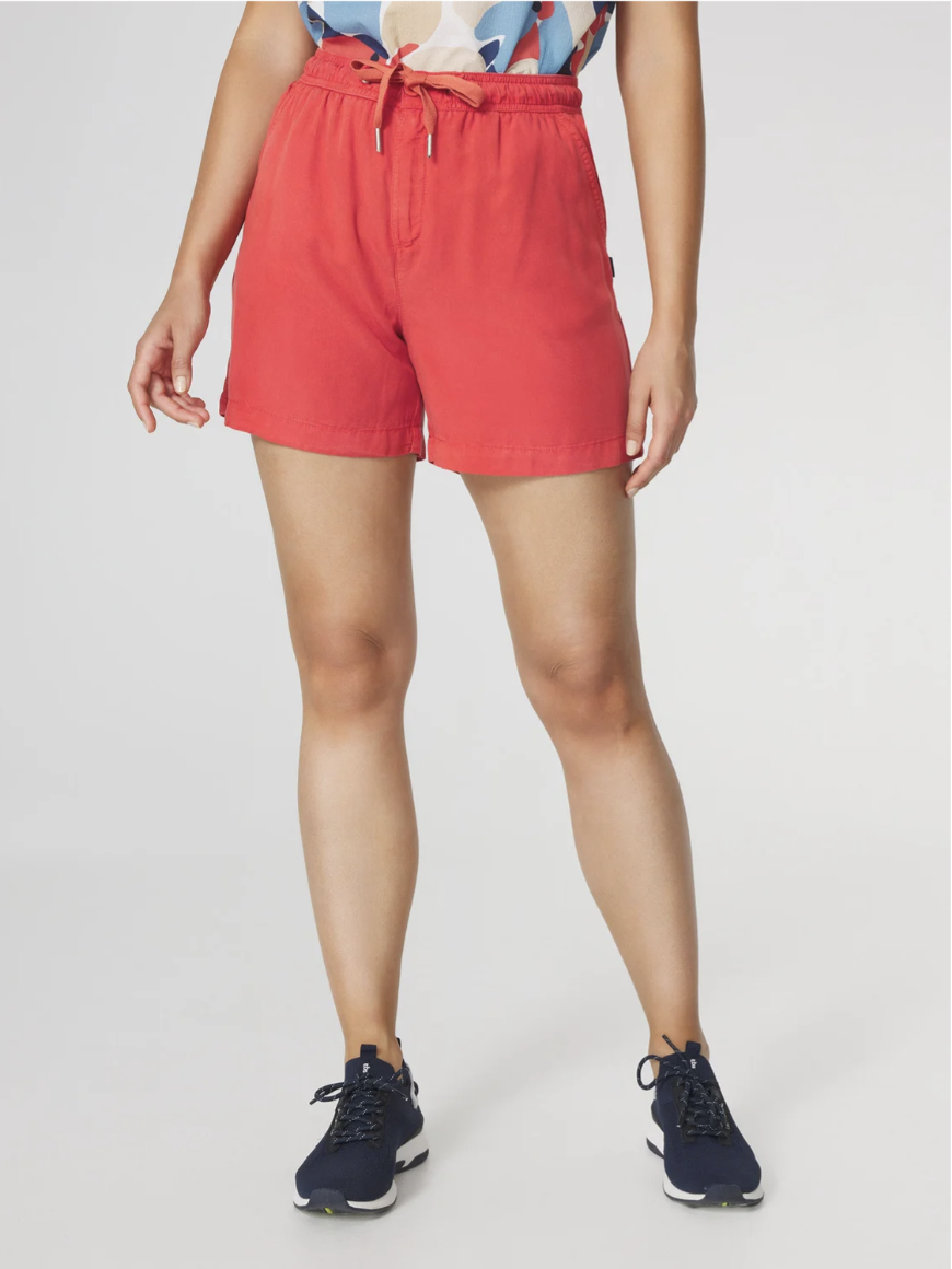 Short Femme 100% Lyocell Ceinture Elastiquée Fermeture Zippée