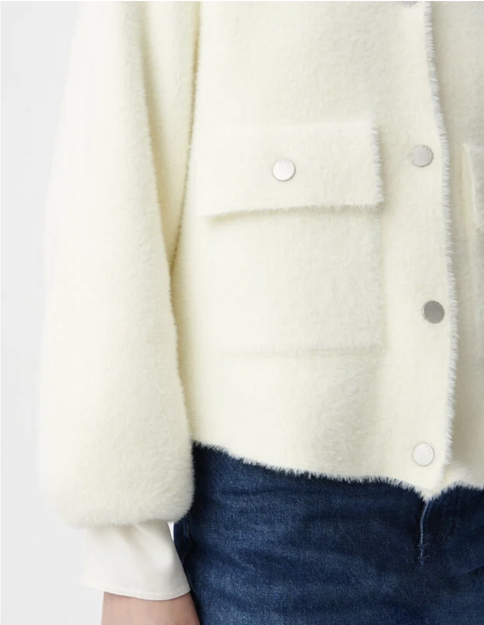 Cardigan En Laine Pour Femme-Cardigan Surdimensionné Avec