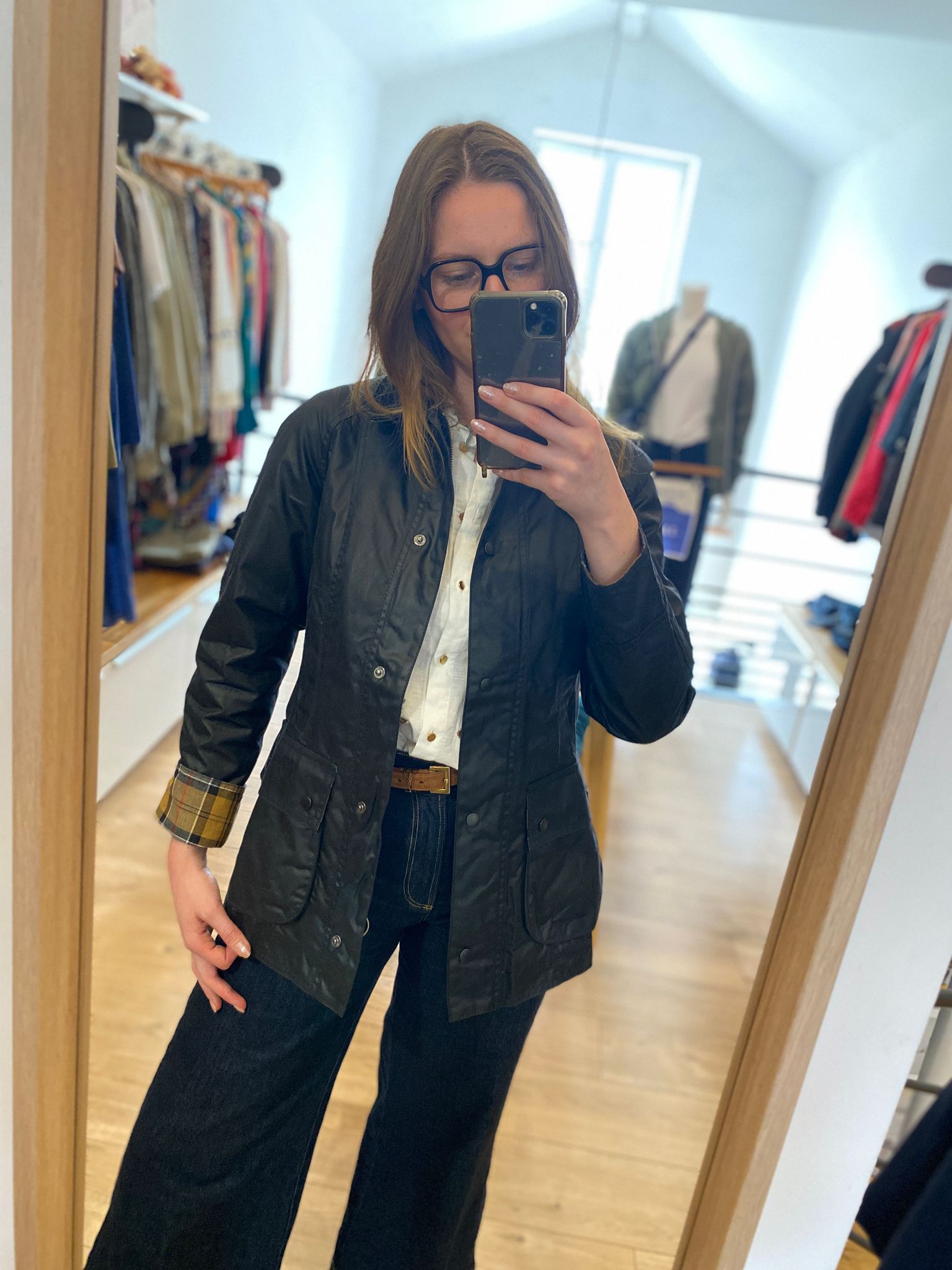 Veste cirée Beadnell-Marine-BARBOUR FEMME-Vestes Blazers-lora