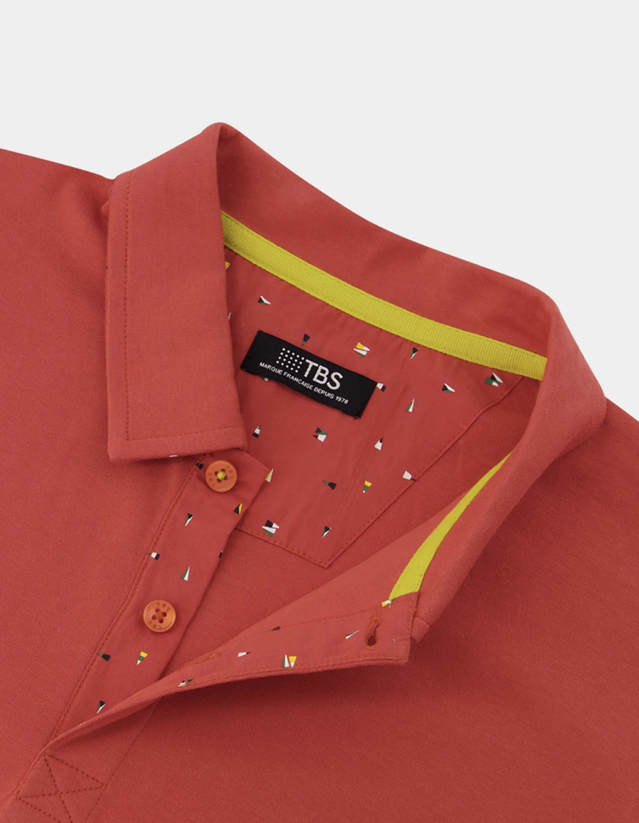 Chemise Tbs Chemise Orange Homme Manche Courte Chemise à Manches