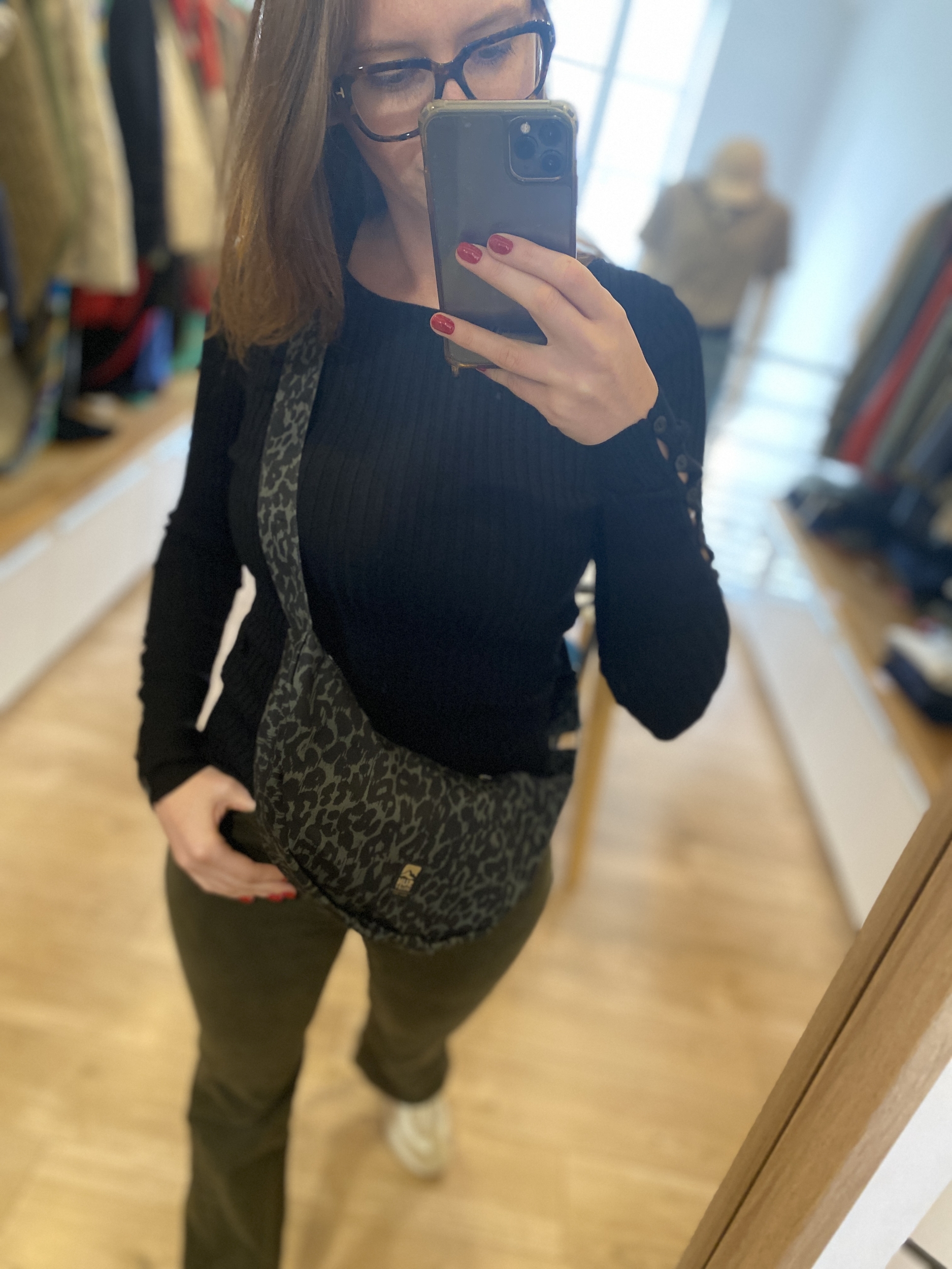 Sac demi-lune léo Qolla Noir SUN VALLEY FEMME Accessoires