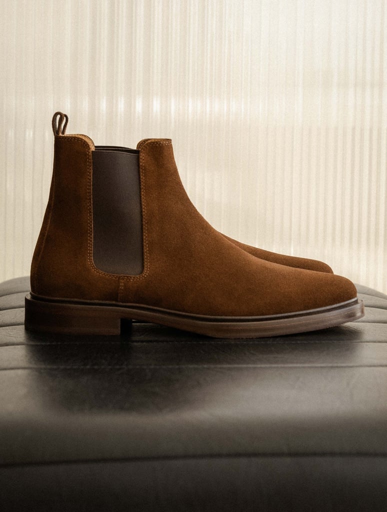 Susenstone Bottines Homme Cuir En Daim Mode Pas Cher Grand Taille Boots à Talon Plates Chelsea Bottes Automne Hiver Chaud AntidéRapant Vintage Hautes