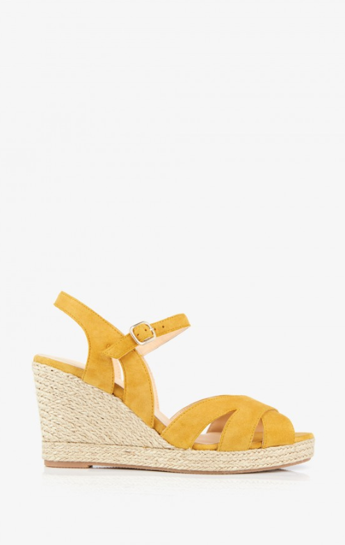 espadrilles compensées jaunes