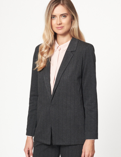 Veste en maille ray?�e Gris - Prix doux Femme/Veste, blazer - Lora