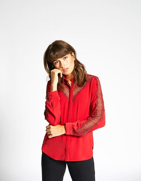 chemise rouge femme